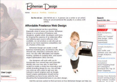 Visit Bohemian web site Design