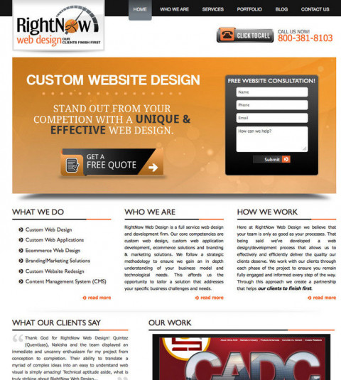 Visit RightNow Web Design | Affordable Web Design Solution
